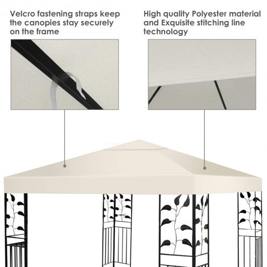 10' x 10' 1-Tier 3 Colors Patio Canopy Top Replacement Cover
