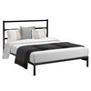 Queen Size Metal Bed Platform Frame with Headboard