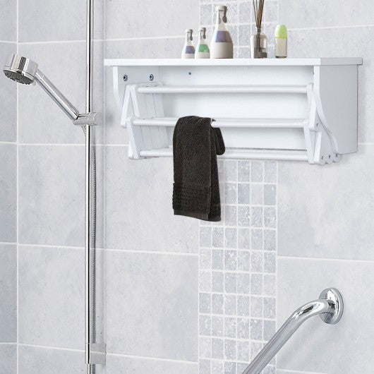 Wall-Mounted Folding Clothes Towel Drying Rack