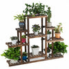 6-Tier Flower Wood Stand Plant Display Rack Storage Shelf