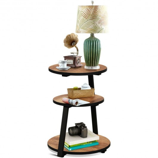 Round 3-Tier Sofa Side Table