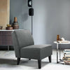 Contemporary Decor Solid Armless Accent Chair