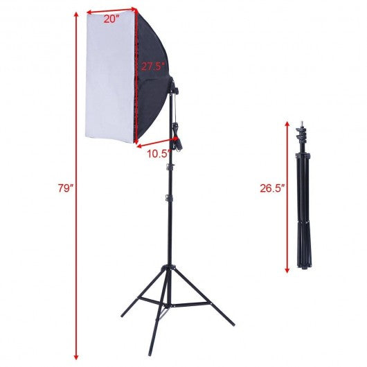 2 x 85W Continuous Bulb Light Softbox Photography Lighting Kit
