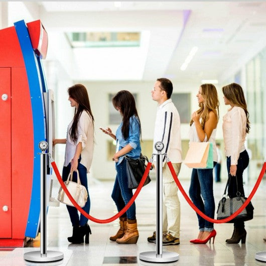 2 pcs Thick Stanchion Crowd Control Queue Velvet Rope