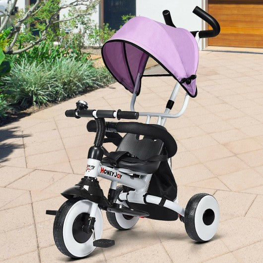 4-in-1 Kids Baby Stroller Tricycle Detachable Learning Toy Bike