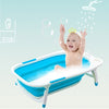 Baby Folding Collapsible Portable Bathtub w/ Block-Blue