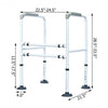 Stand Alone Toilet Safety Rail with Adjustable Handrail Frame