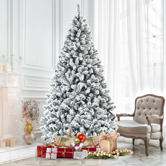 7.5 Ft Snow Flocked Hinged Artificial Christmas Tree