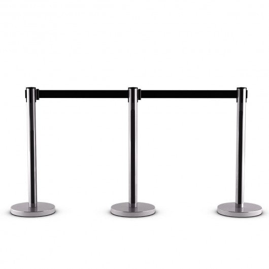 6Pcs Crowd Control Barrier Retractable Queue Pole