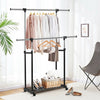 Height Adjustable Extendable Double Rail Clothes Rack