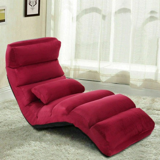 Stylish  Folding Lazy Sofa Chair with Pillow