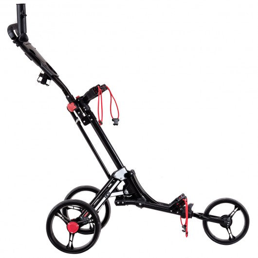 Foldable 3 Wheel Golf Pull Push Cart Trolley