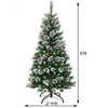 5 ft Snow Flocked Artificial Christmas Hinged Tree