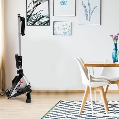 Folding Magnetic Rower Exercise Cardio Adjustable Resistance