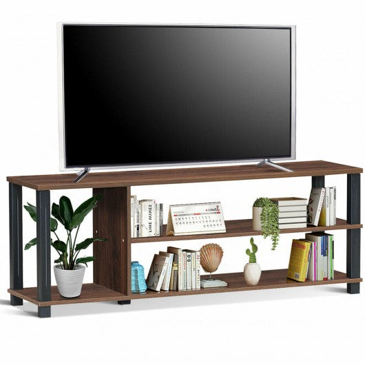 Retro TV Stand Entertainment Media Center Console Shelf Cabinet-Coffee