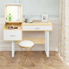 Square Mirror Makeup Dressing Table with Flip Top