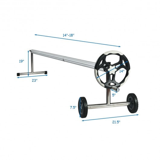 18 Ft Solar Aluminum Pool Cover Reel Set
