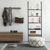 5-Tier Metal Frame Ladder Shelf -Brown