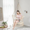 Hanging Hammock Chair Macrame Swing Hand Woven Cotton Backrest