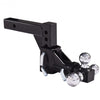 Triple Ball Swivel Adjustable Drop Turn Trailer Tow Hitch Mount