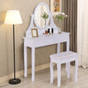 Bathroom Vanity Wooden Makeup Dressing Table Stool Set