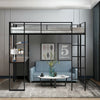 Twin Size Space-Saving Metal Loft Bunk Bed