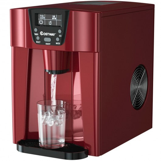 2 In 1 Ice Maker Water Dispenser 36lbs/24H LCD Display