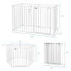 6 Panel Wall-mount Adjustable Baby Safe Metal  Fence Barrier