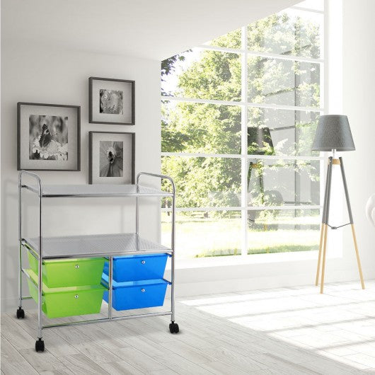 4 Drawers Rolling Storage Cart