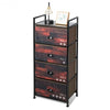 4 Drawer Fabric Dresser Storage Tower Nightstand