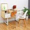 Square Mirror Makeup Dressing Table with Flip Top