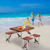 Portable Folding Picnic Table with Seating for Garden Camping