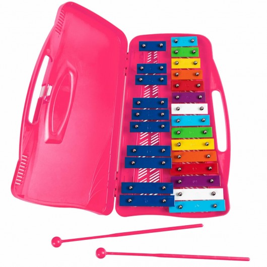 25 Notes Kids Glockenspiel Chromatic Metal Xylophone