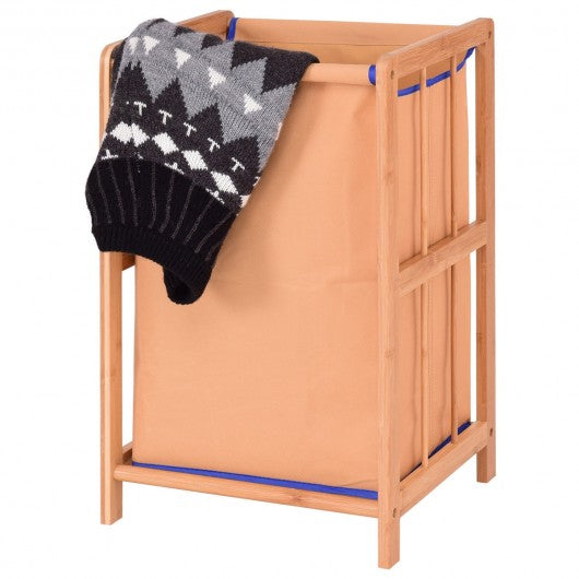 Bamboo Frame Durable Clothes Storage Laundry Hamper