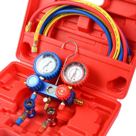 R134A Manifold Air Conditioner Gauge Set with case