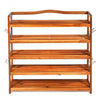 5-Tier Wood Shoe Rack Freestanding Large Shoe Storage Organizer