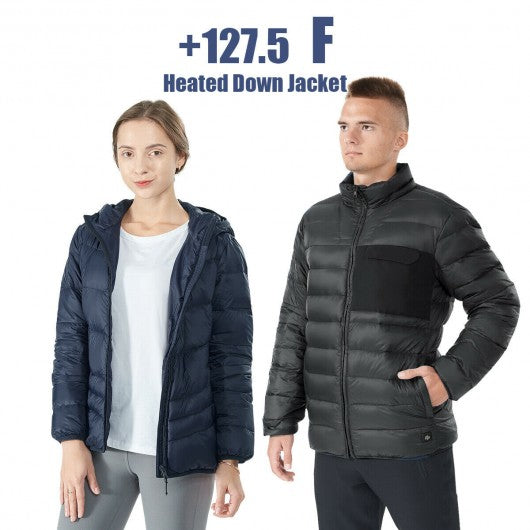 Hooded Electric USB Women's Down Heated Jacket