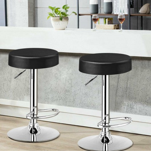 1 PC Round Bar Stool Adjustable Swivel Pub Chair