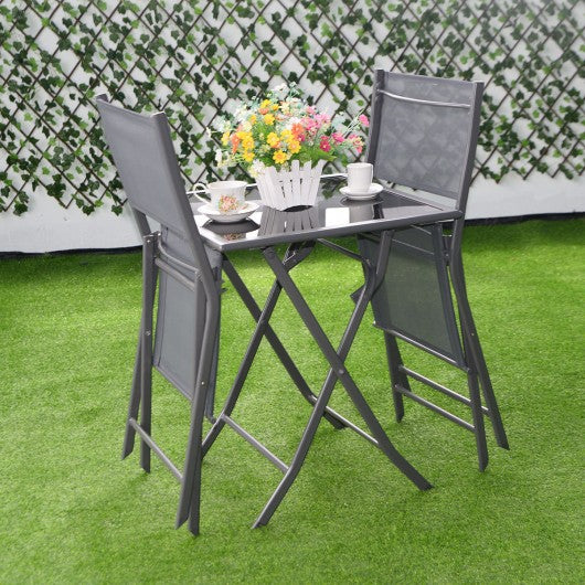 3 pcs Bistro Outdoor Folding Furniture Set