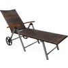 Outdoor Chaise Lounge Chair Rattan Lounger Recliner Chair