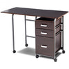 Folding Computer Laptop Desk Wheeled Home Office Furniture