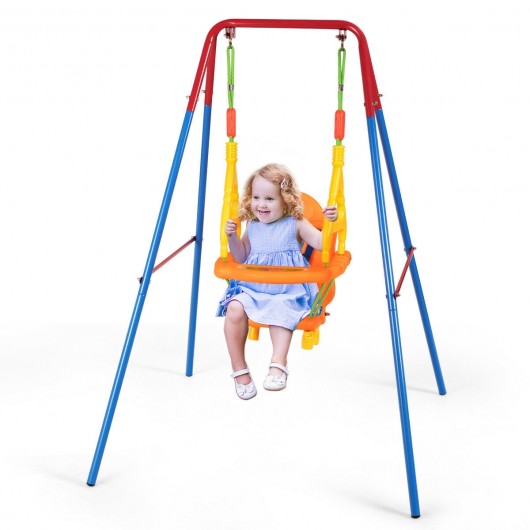 Toddler Swing Set High Back Seat with Swing Set
