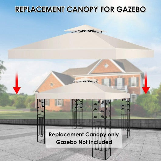 10' x 10' 2-Tier 3 Colors Patio Canopy Top Replacement Cover