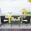 4PCS Patio Rattan Cushioned Sofa Furniture Set