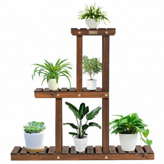 Wood Plant Stand 3-Tier Plant Pot Holder