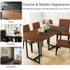 Metal Frame Wood Top Console Dining Table Rectangular Kitchen Table