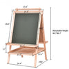 All in One Kid's Double Side Wooden Art Easel with Paper Roll