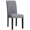 Set of 2 Fabric Upholstered Dining Chairs with Nailhead