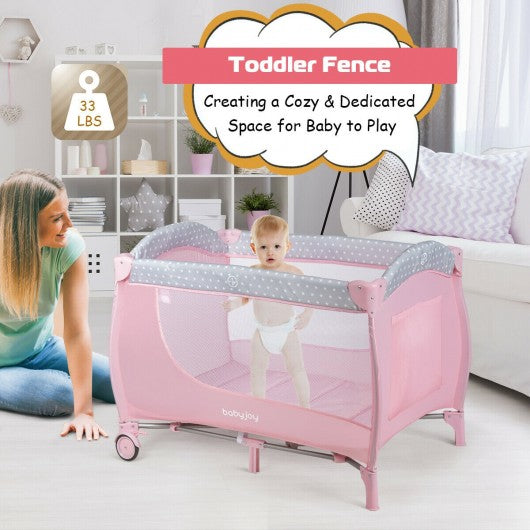 Foldable Baby Playard with Changing Station