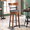 360-Degree Swivel Stools with Leather Padded Seat